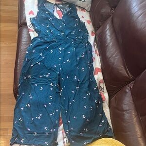 Floral Blue Jumpsuit